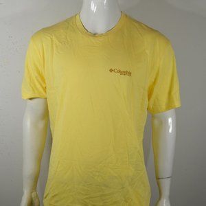 Columbia PFG men's T shirt XXL Fishing Gear Short Sleeve Yellow NWT